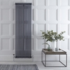 Gliederheizkörper 1800x563mm 2338W 3-lagig Anthrazit Vertikal Stahl - Regent,  von Hudson Reed