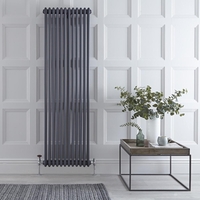 Gliederheizkörper 1800x563mm 2338W 3-lagig Anthrazit Vertikal Stahl - Regent,  von Hudson Reed