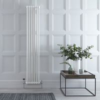 Gliederheizkörper 2-lagig Vertikal Weiß 1800mm x 352mm 1224 Watt - Stelrad Regal von Hudson Reed