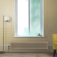 Gliederheizkörper (2-säulig),  horizontal - H 300mm x B 1505mm x T 68mm - Braun (Elk Brown) – Regent von Hudson Reed