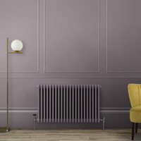 Gliederheizkörper (2-säulig),  horizontal - H 600mm x B 1010mm x T 68mm - Lila (Dahlia Purple) – Regent von Hudson Reed