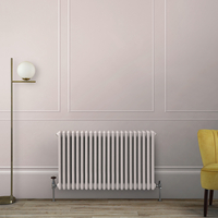 Gliederheizkörper (2-säulig),  horizontal - H 600mm x B 1010mm x T 68mm - Rosa (Rose Petal Pink) – Regent von Hudson Reed