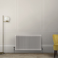 Gliederheizkörper (2-säulig),  horizontal - H 600mm x B 1010mm x T 68mm - Weiß (Pearl White) – Regent von Hudson Reed