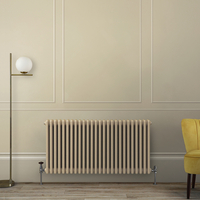 Gliederheizkörper (2-säulig),  horizontal - H 600mm x B 1190mm x T 68mm - Braun (Elk Brown) – Regent von Hudson Reed