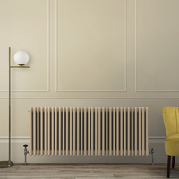 Gliederheizkörper (2-säulig),  horizontal - H 600mm x B 1505mm x T 68mm - Braun (Elk Brown) – Regent von Hudson Reed