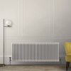 Gliederheizkörper (2-säulig),  horizontal - H 600mm x B 1505mm x T 68mm - Weiß (Pearl White) – Regent von Hudson Reed