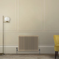 Gliederheizkörper (2-säulig),  horizontal - H 600mm x B 785mm x T 68mm - Braun (Elk Brown) – Regent von Hudson Reed