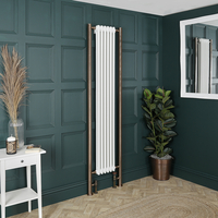Gliederheizkörper (2-säulig),  vertikal - 2030mm x 545mm – Weiß – inkl. Rohrverlängerung – Geölte Bronze – 1745W - Regent