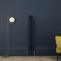 Gliederheizkörper (2-säulig),  vertikal 1500mm x 200mm Blau (Regal Blue) - Hudson Reed Regent