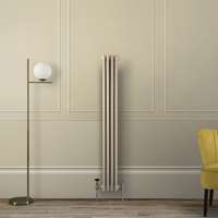 Gliederheizkörper (2-säulig),  vertikal 1500mm x 200mm Braun (Elk Brown) - Hudson Reed Regent