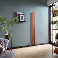 Gliederheizkörper (2-säulig),  vertikal 1500mm x 200mm Metallisches Kupfer - Regent & Hudson Reed