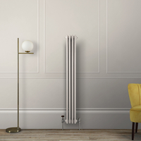 Gliederheizkörper (2-säulig),  vertikal 1500mm x 200mm Weiß (Pearl White) - Hudson Reed Regent