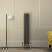 Gliederheizkörper (2-säulig),  vertikal 1500mm x 290mm Braun (Elk Brown) - Hudson Reed Regent