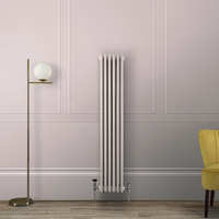 Gliederheizkörper (2-säulig),  vertikal 1500mm x 290mm Pink (Rose Petal Pink) - Hudson Reed Regent