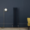 Gliederheizkörper (2-säulig),  vertikal 1500mm x 380mm Blau (Regal Blue) - Hudson Reed Regent