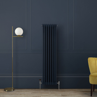 Gliederheizkörper (2-säulig),  vertikal 1500mm x 380mm Blau (Regal Blue) - Hudson Reed Regent