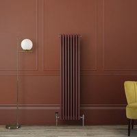 Gliederheizkörper (2-säulig),  vertikal 1500mm x 380mm Rot (Booth Red) - Hudson Reed Regent