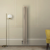 Gliederheizkörper (2-säulig),  vertikal 1800mm x 200mm Braun (Elk Brown) - Hudson Reed Regent