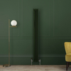 Gliederheizkörper (2-säulig),  vertikal 1800mm x 200mm Grün (Evergreen) - Hudson Reed Regent