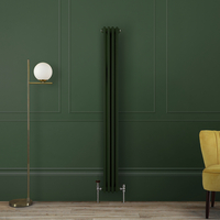 Gliederheizkörper (2-säulig),  vertikal 1800mm x 200mm Grün (Evergreen) - Hudson Reed Regent