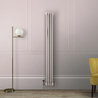 Gliederheizkörper (2-säulig),  vertikal 1800mm x 200mm Pink (Rose Petal Pink) - Hudson Reed Regent