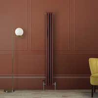Gliederheizkörper (2-säulig),  vertikal 1800mm x 200mm Rot (Booth Red) - Hudson Reed Regent