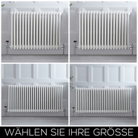 Gliederheizkörper 3-lagig Horizontal Weiß Größe wählbar - Stelrad Regal von Hudson Reed