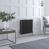 Gliederheizkörper 4-lagig Horizontal Anthrazit 600mm x 628mm 1314 Watt - Stelrad Regal von Hudson Reed
