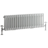 Gliederheizkörper Horizontal 2 Säulen Nostalgie Weiß 300mm x 1013mm 700W,  von Hudson Reed