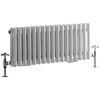 Gliederheizkörper Horizontal 2 Säulen Nostalgie Weiß 300mm x 788mm 541W,  von Hudson Reed