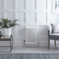 Gliederheizkörper Horizontal 2 Säulen Nostalgie Weiß 600mm x 425mm 568W - Regent