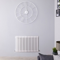 Gliederheizkörper Horizontal 2 Säulen Nostalgie Weiß 635mm x 863mm 1496W - Saffre