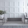 Gliederheizkörper Horizontal 3 Säulen Nostalgie Rohmetall 300mm x 1190mm 1058W - Regent