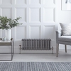 Gliederheizkörper Horizontal 3 Säulen Nostalgie Rohmetall 300mm x 785mm 687W - Regent