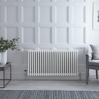Gliederheizkörper Horizontal 3 Säulen Nostalgie Weiß 600mm x 1190mm 1900W - Regent