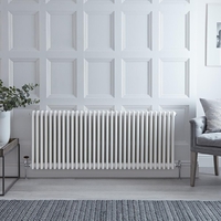 Gliederheizkörper Horizontal 3 Säulen Nostalgie Weiß 600mm x 1505mm 2412W - Regent
