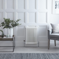 Gliederheizkörper Horizontal 3 Säulen Nostalgie Weiß 600mm x 425mm 721W - Regent