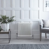 Gliederheizkörper Horizontal 3 Säulen Nostalgie Weiß 600mm x 605mm 950W - Regent