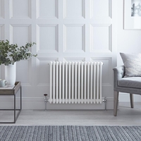 Gliederheizkörper Horizontal 3 Säulen Nostalgie Weiß 600mm x 785mm 1243W - Regent