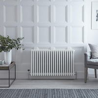 Gliederheizkörper Horizontal 4 Säulen Nostalgie Weiß 600 x 990mm 2088W,  von Hudson Reed