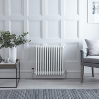 Gliederheizkörper Horizontal 4 Säulen Nostalgie Weiß 600mm x 605mm 1234W - Regent