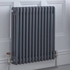Gliederheizkörper Horizontal 600x605mm 1060W Nostalgie 3-lagig Anthrazit von Hudson Reed