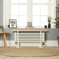 Gliederheizkörper mit Sitzbank in Weiß,  Nostalgie,  Horizontal,  Größe wählbar – Regent Hudson Reed
