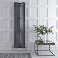 Gliederheizkörper Vertikal 3 Säulen Nostalgie Anthrazit 1800 x 450mm 2171W,  von Hudson Reed
