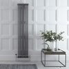 Gliederheizkörper Vertikal 3 Säulen Nostalgie Rohmetall 1800mm x 380mm 1558W - Regent