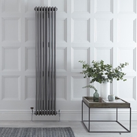 Gliederheizkörper Vertikal 3 Säulen Nostalgie Rohmetall 1800mm x 380mm 1558W - Regent