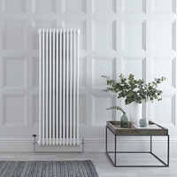 Gliederheizkörper Vertikal 3 Säulen Nostalgie Weiß 1500 x 563mm 2081W,  von Hudson Reed
