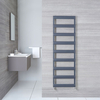 Gradus Design Badheizkörper Anthrazit Mattgrau 683W 159 x 50 cm Aluminium,  von Hudson Reed