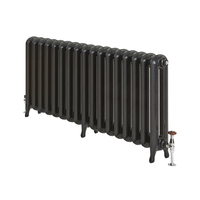 Gusseisen-Heizkörper - 760mm x 1378mm,  2000W - Schwarz - Erté