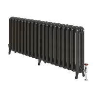 Gusseisen-Heizkörper - 760mm x 1536mm,  2200W - Schwarz - Erté